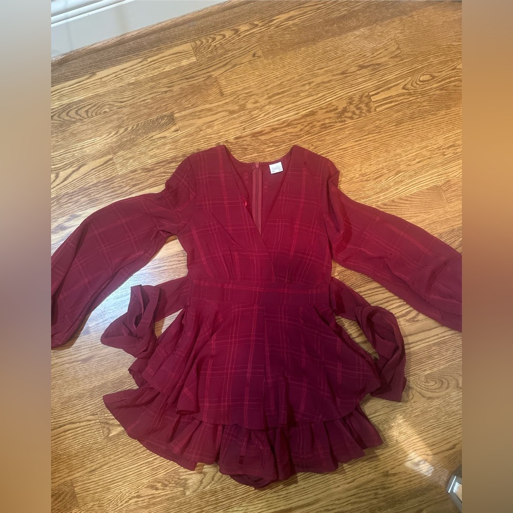 Burgundy Romper